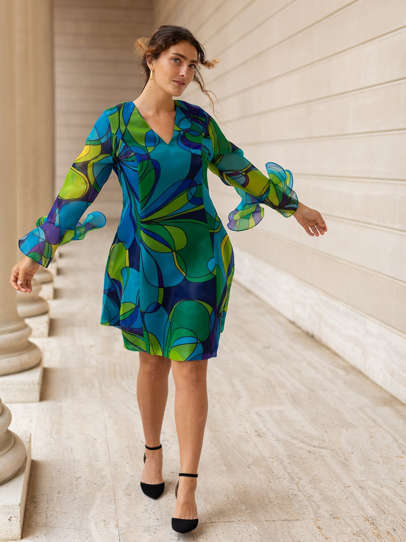 PALOMA dress Coronado Blue - Lesley Evers -