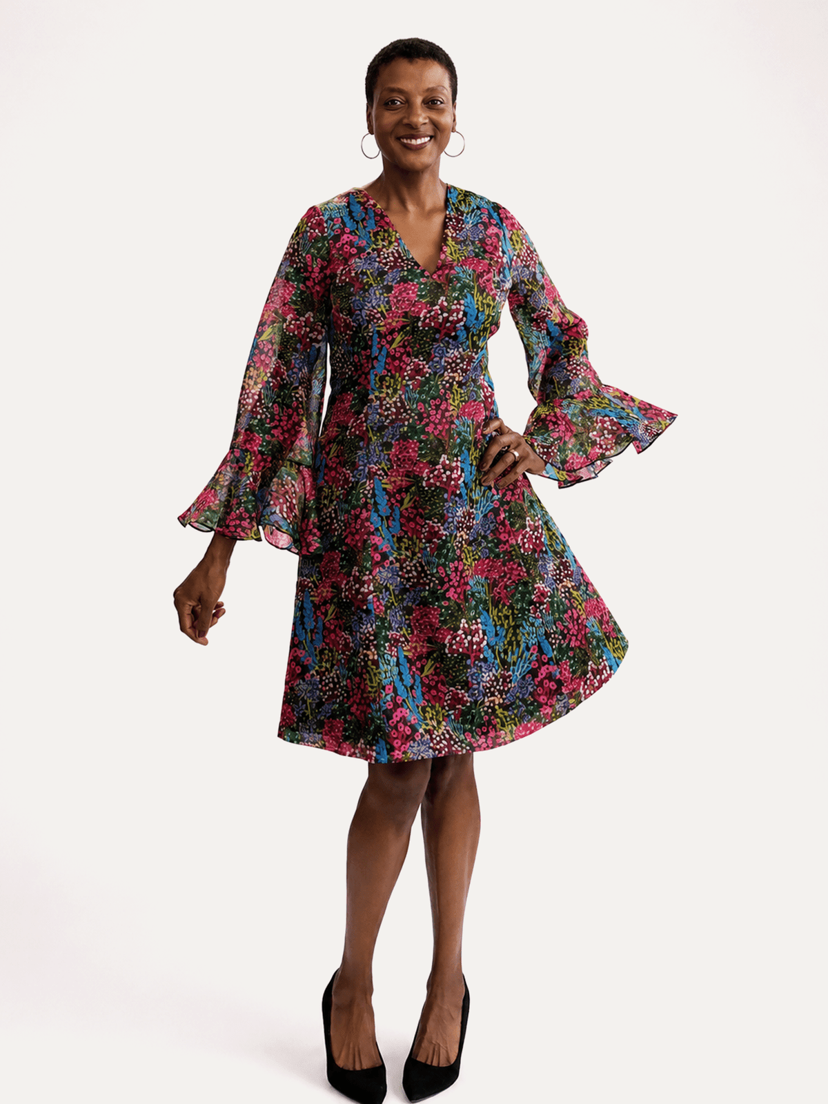 PALOMA dress Spring Meadow - Lesley Evers-Dress-gown-Shop