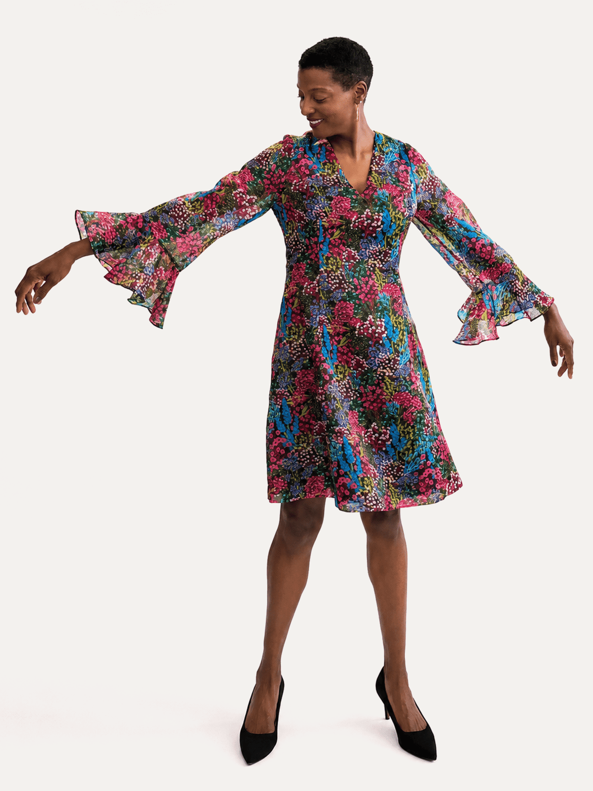 PALOMA dress Spring Meadow - Lesley Evers-Dress-gown-Shop