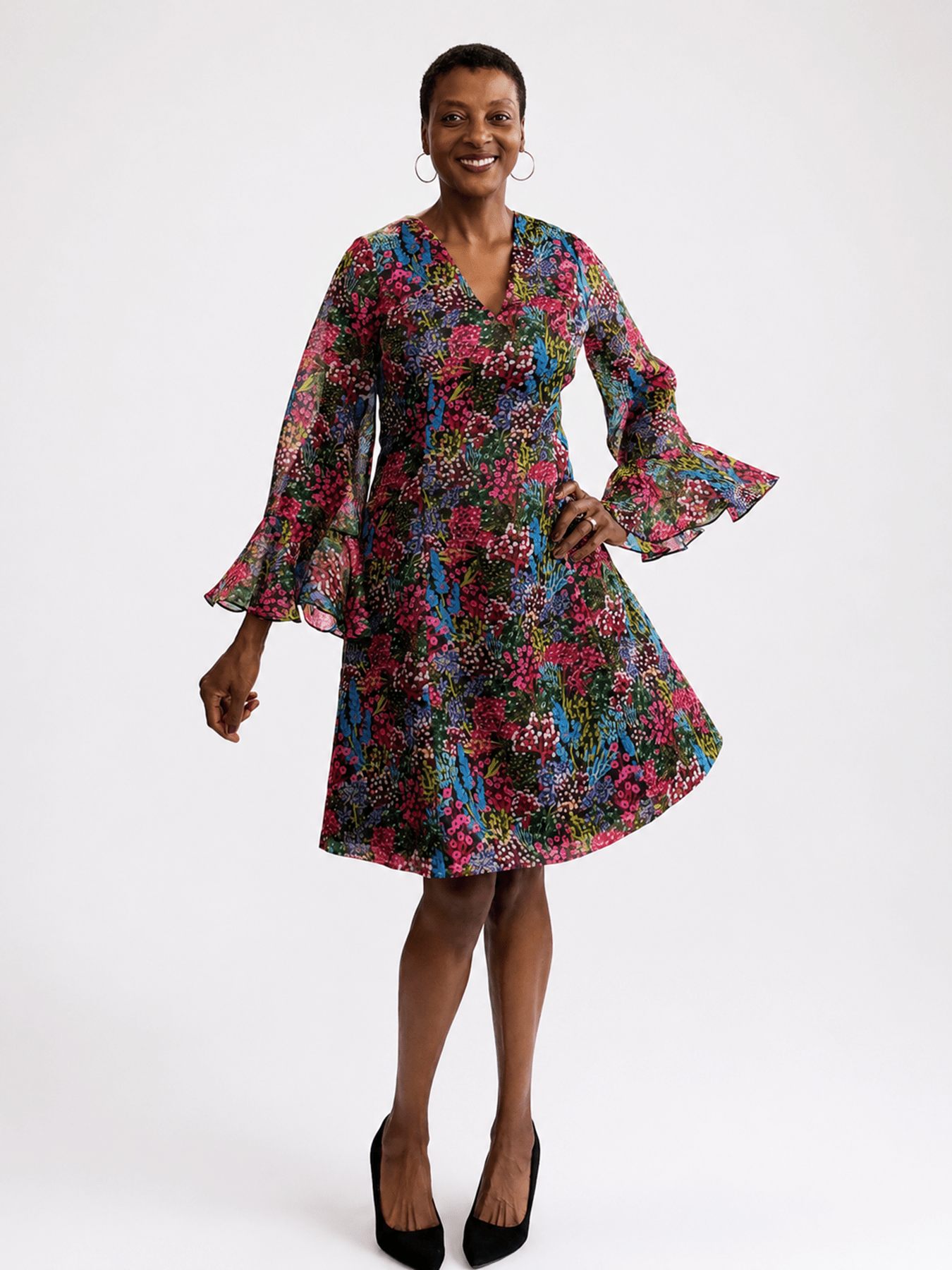 PALOMA dress Spring Meadow - Lesley Evers-Dress-gown-Shop