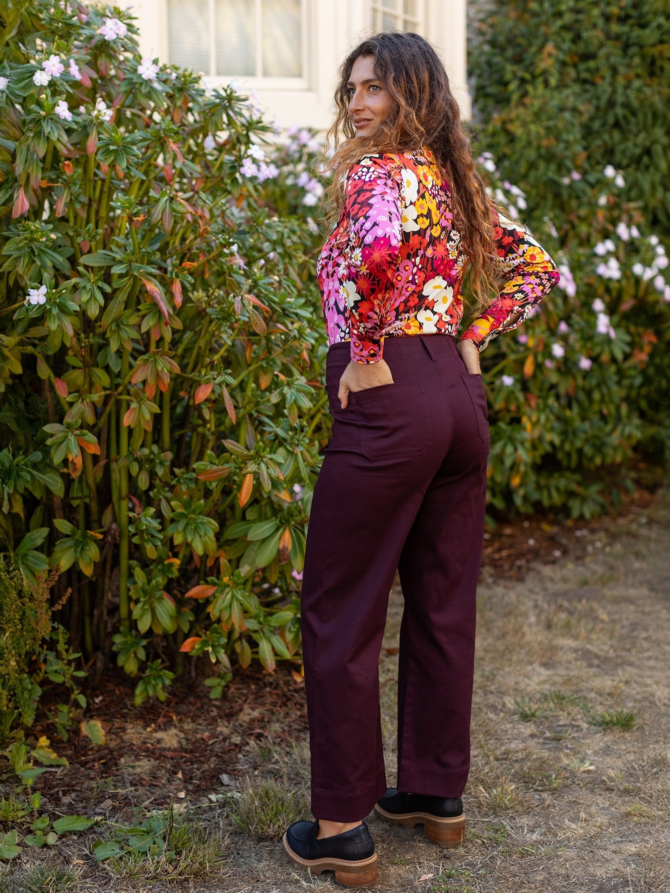 PARKER pant Burgundy - Lesley Evers - pant - Pants - parker