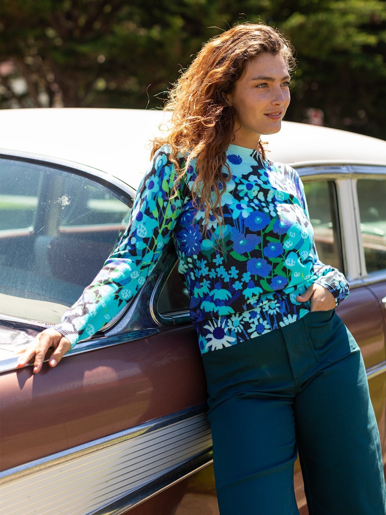 PARKER pant Deep Teal - Lesley Evers - Blue - blue pant - green pant