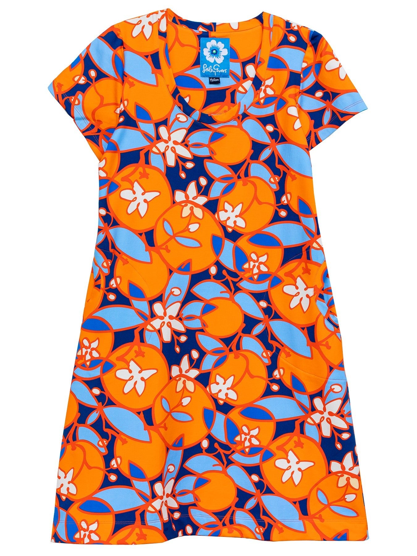 PHOEBE dress Orange Blossoms - Lesley Evers - Dress - nostalgia flower - sale