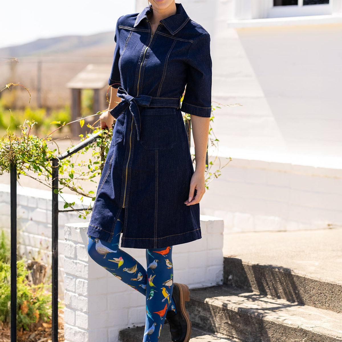 POLLY dress Denim – Lesley Evers