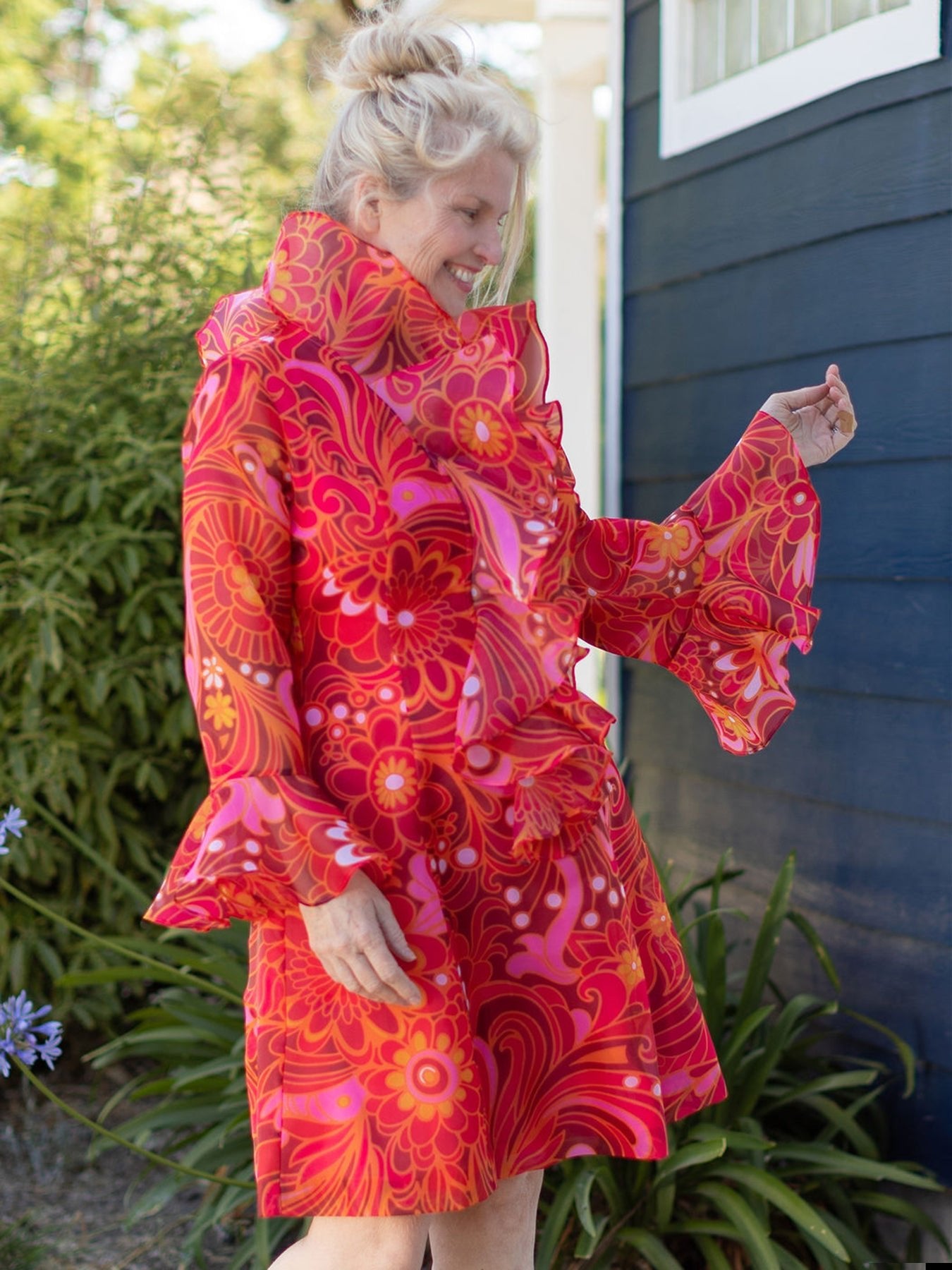 POPPY dress Flowerland Pink - Lesley Evers - dogwood - Dress - Shop