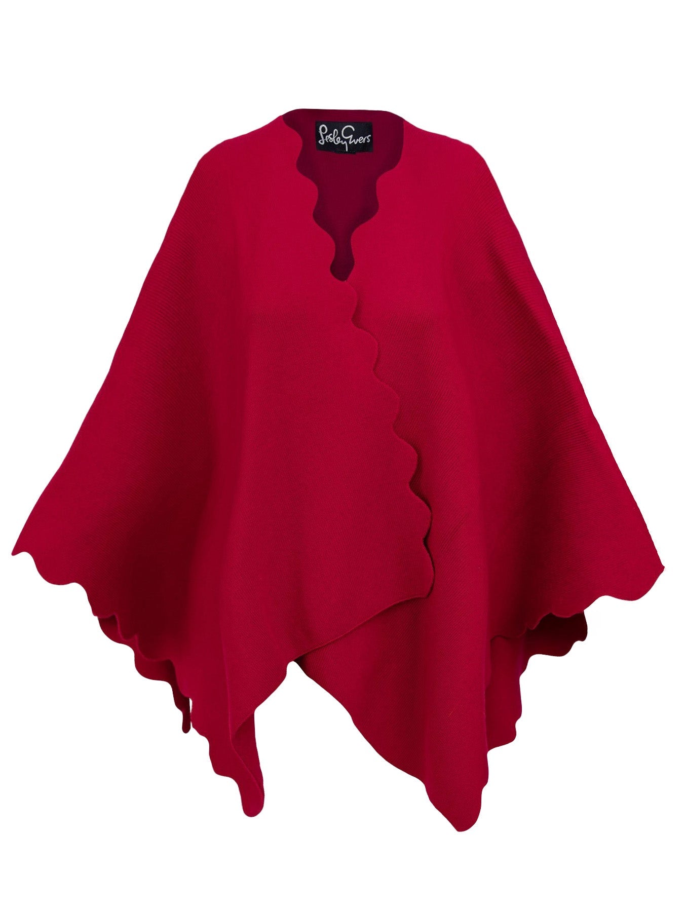 PORTIA cape Red - Lesley Evers - Accessories - cape - cardigan