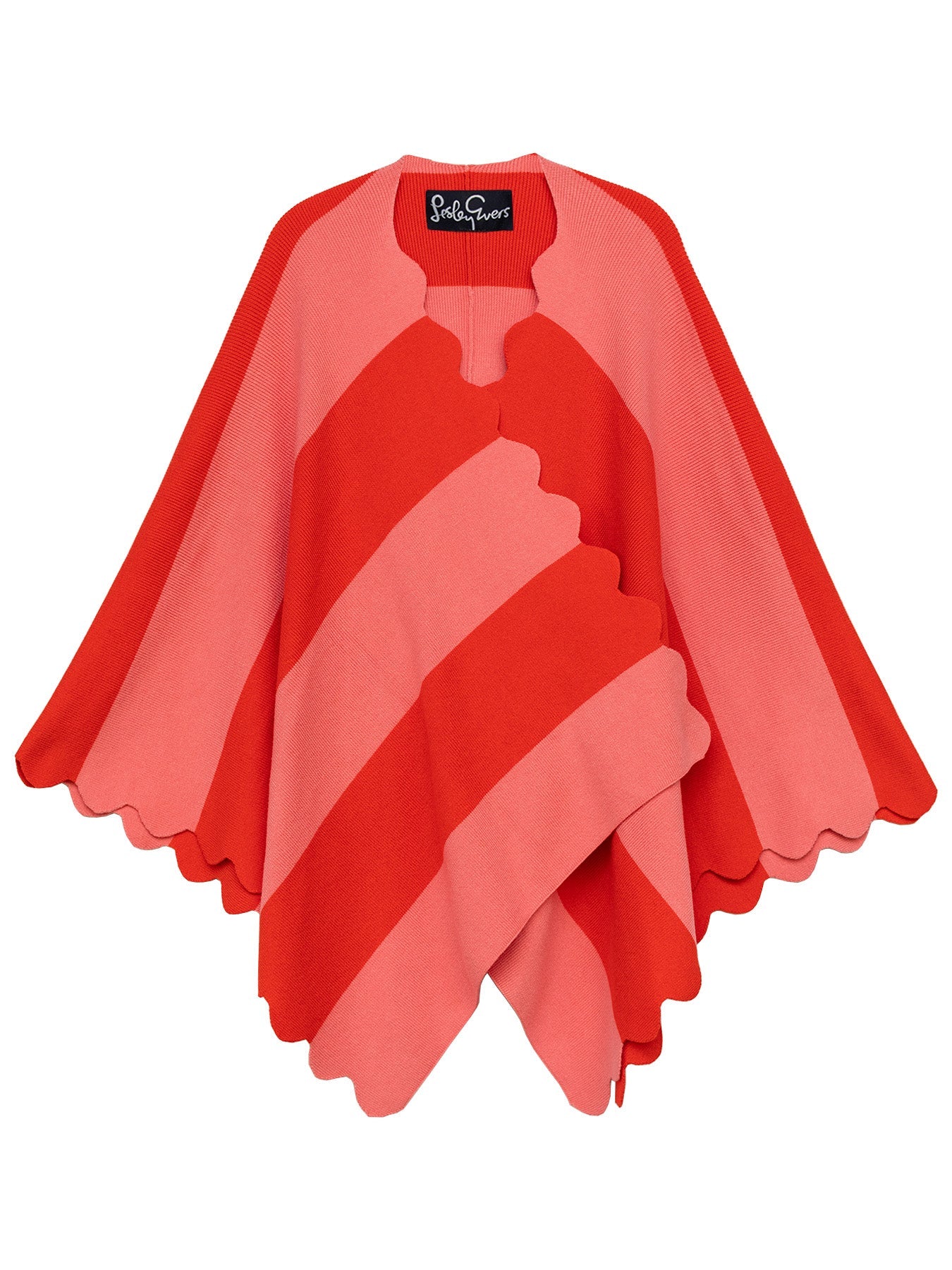 PORTIA cape Strawberry Stripe - Lesley Evers - Accessories - cape - cardigan