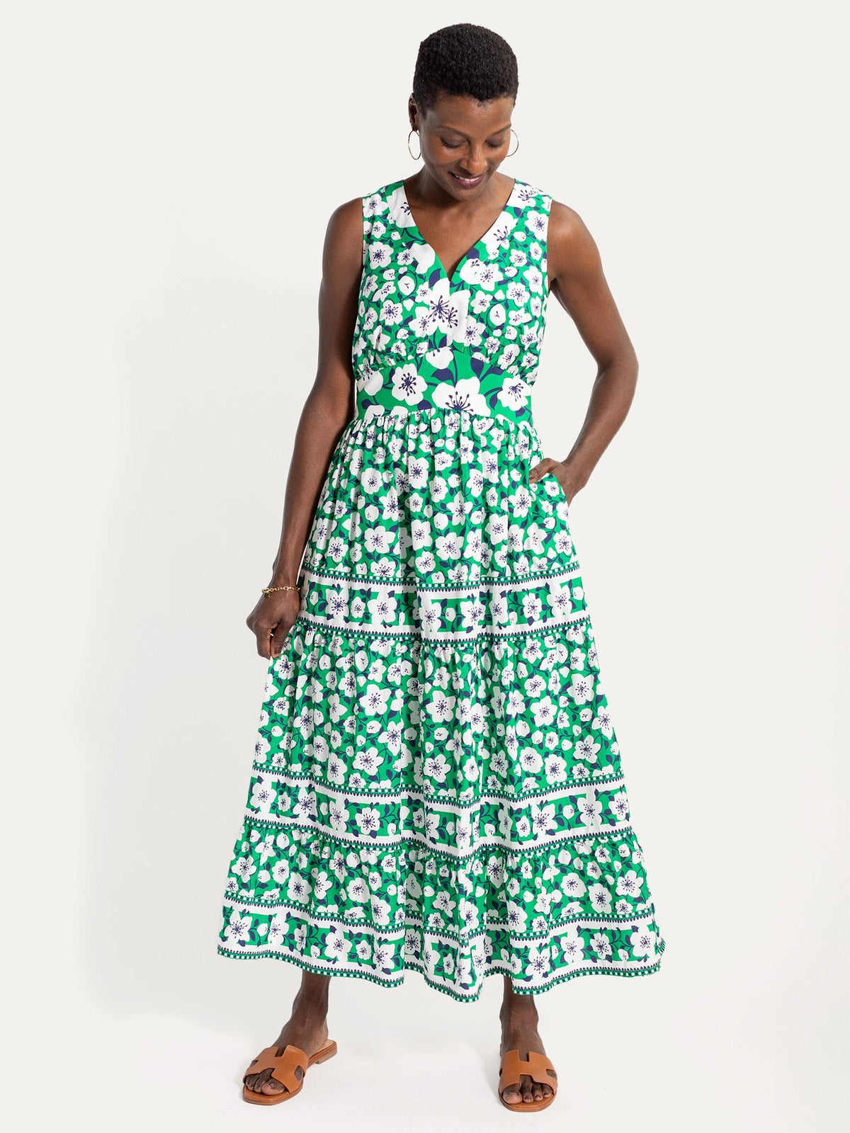 REBECCA dress Garden Wall Green - Lesley Evers-dress-easter dress-new