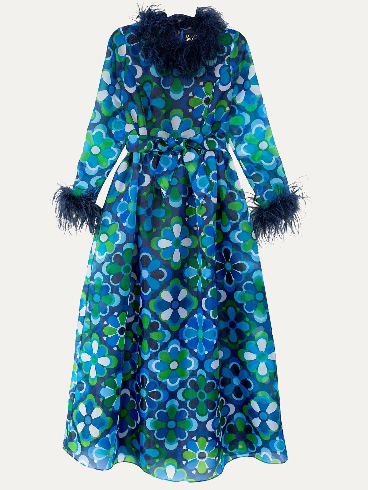 REGINA dress Jubilee Blue - Lesley Evers-Dress-gown-jubilee