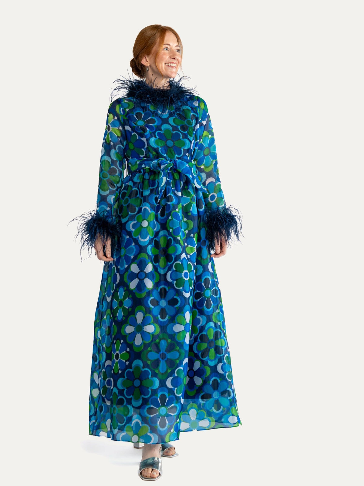 REGINA dress Jubilee Blue - Lesley Evers-Dress-gown-jubilee