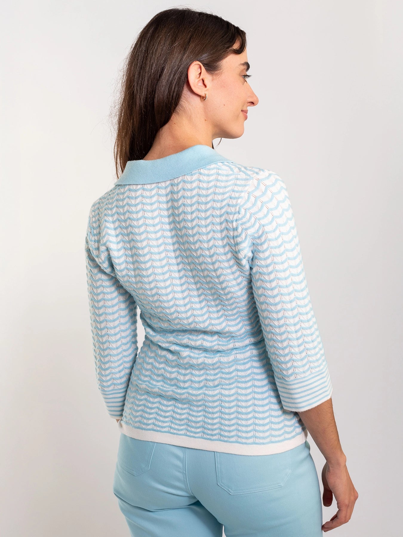 REMI knit top Light Blue - Lesley Evers - knit - knitwear - new