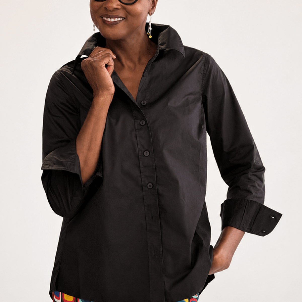 ROBIN blouse Black – Lesley Evers