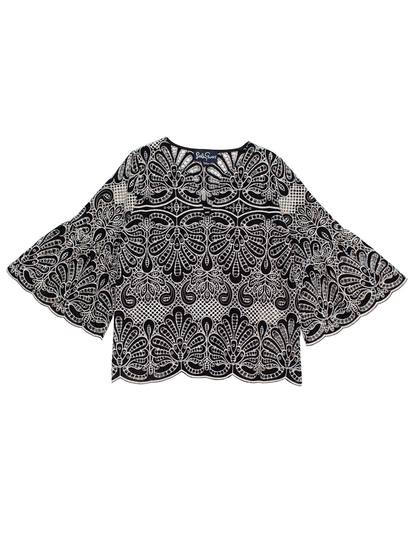 ROSALIE blouse Black Eyelet - Lesley Evers - Shop - Shop/All Products - Shop/Separates