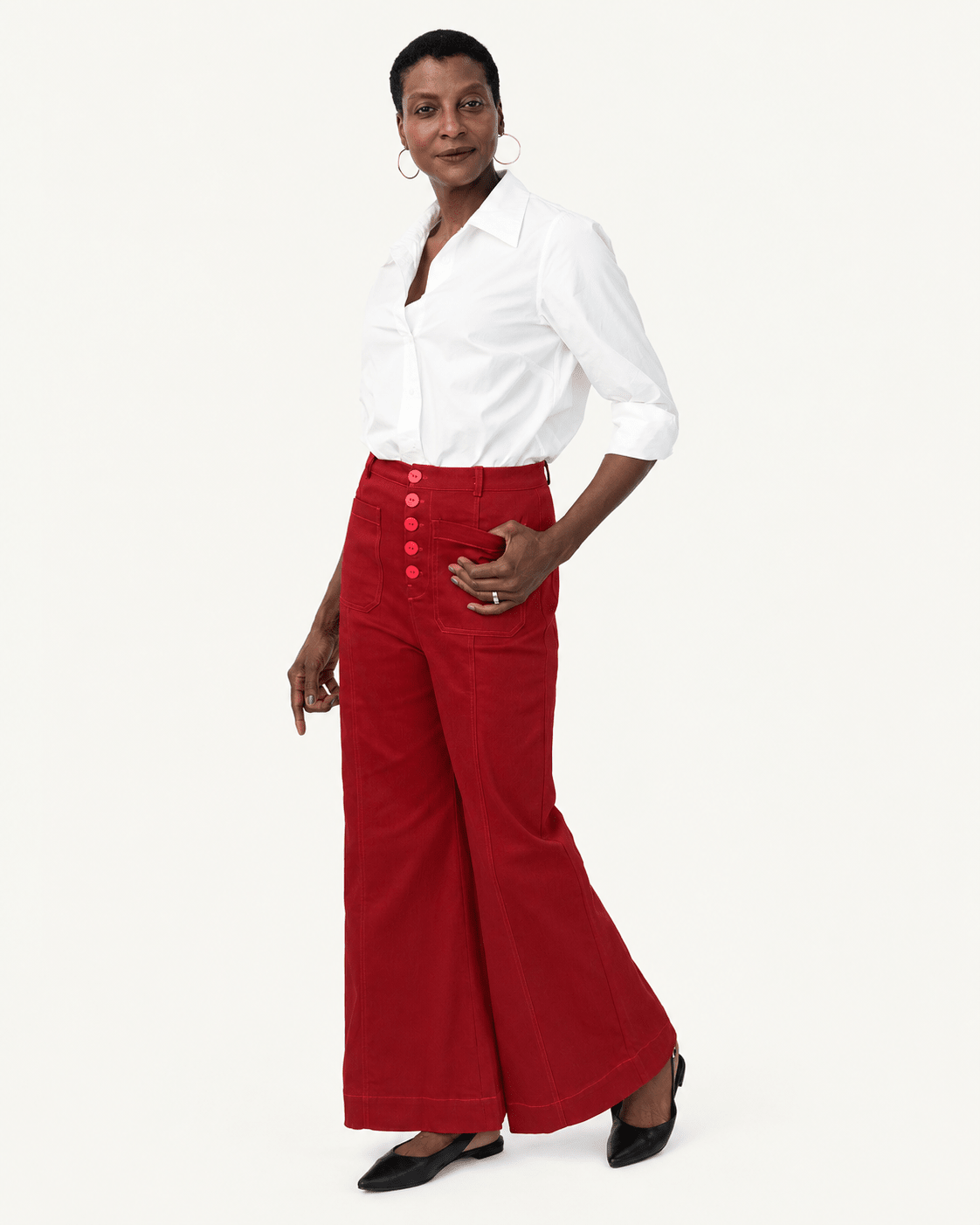 ROXANNE pant Burgundy - Lesley Evers-denim pant-pant-Roxanne