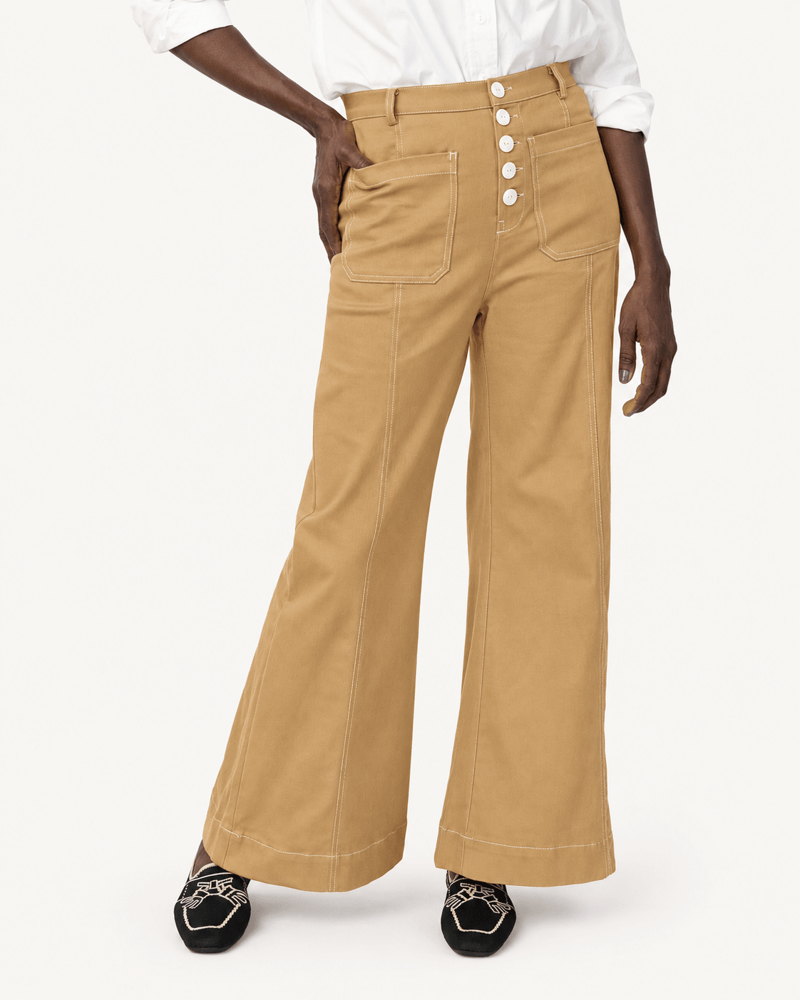 ROXANNE pant Khaki - Lesley Evers-denim pant-pant-Roxanne