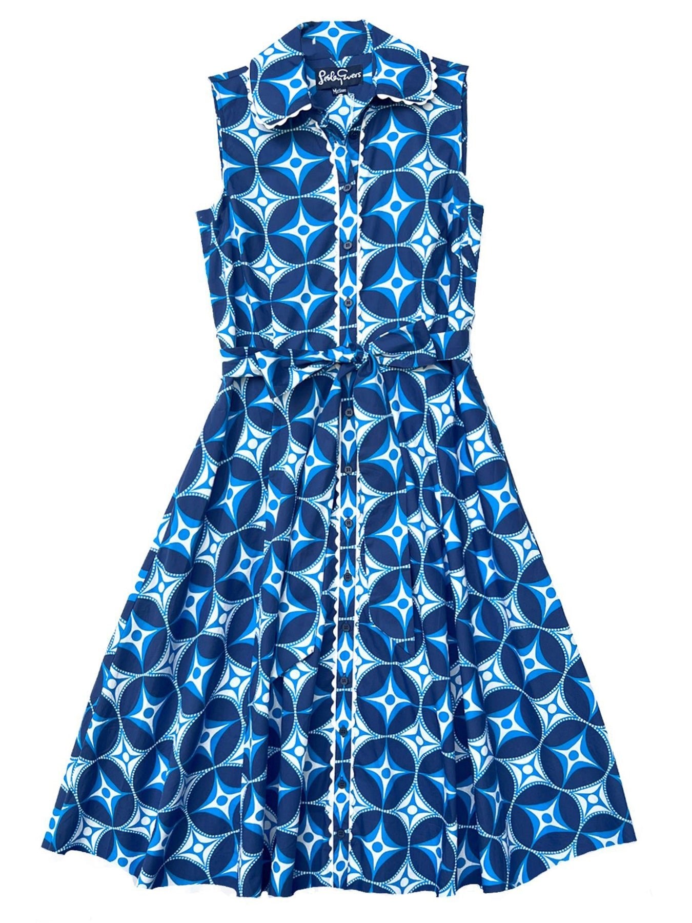 SARAH dress North Star Navy - Lesley Evers - cotton dress - Dress - july