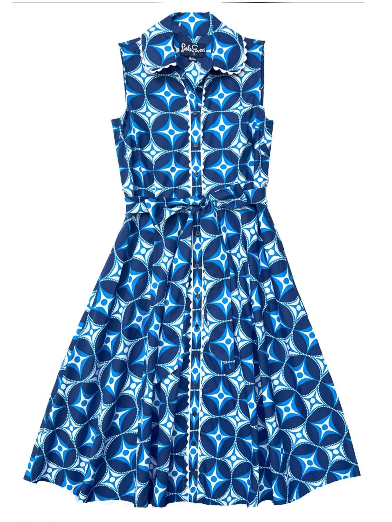 SARAH dress North Star Navy - Lesley Evers - cotton dress - Dress - july