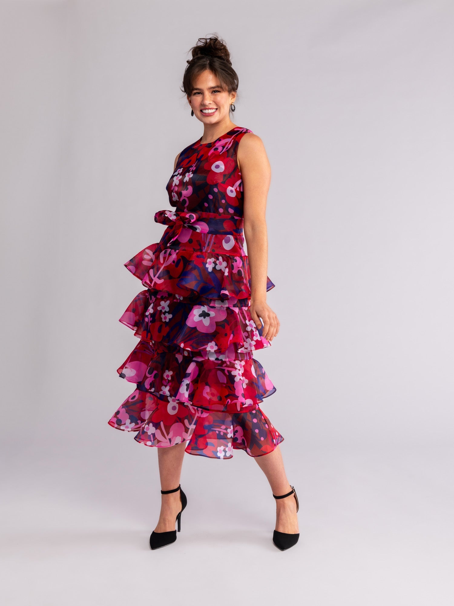 SASHA dress Garden Oasis Pink - Lesley Evers-Dress-Shop-Shop/All Products