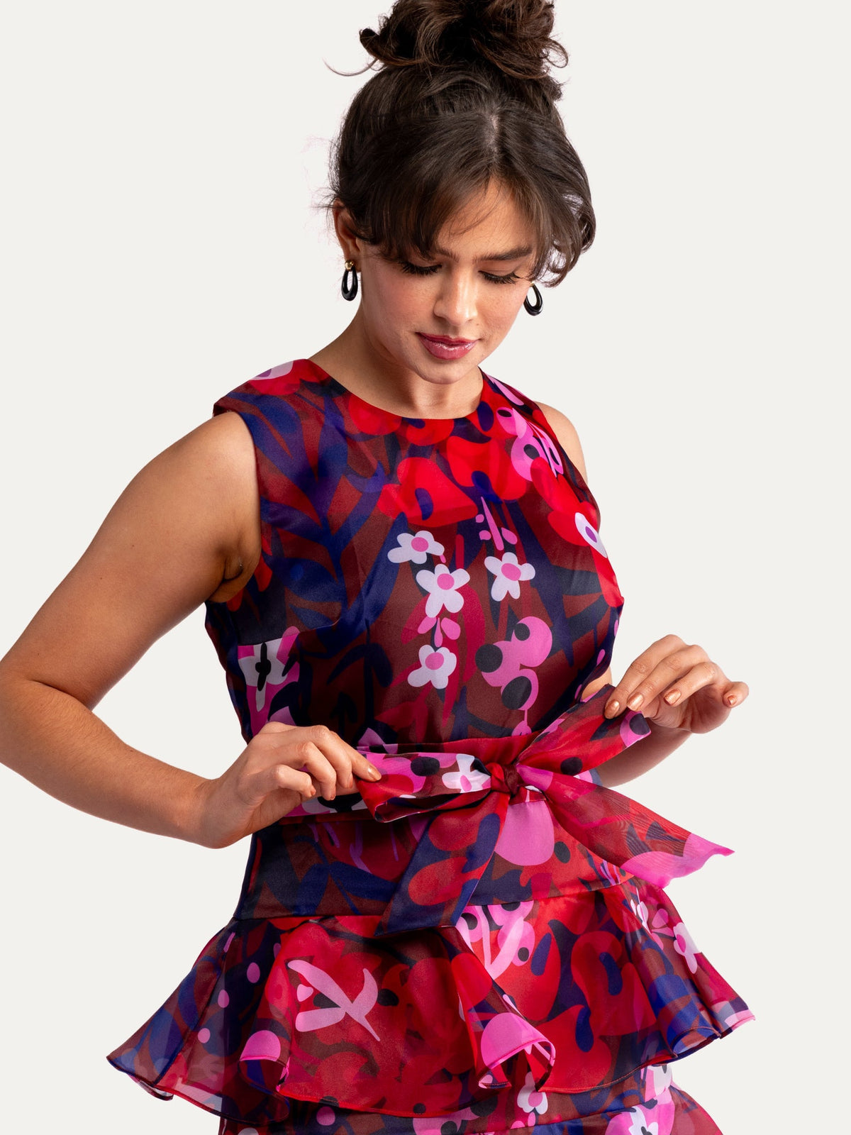 SASHA dress Garden Oasis Pink - Lesley Evers-Dress-garden oasis pink-gown