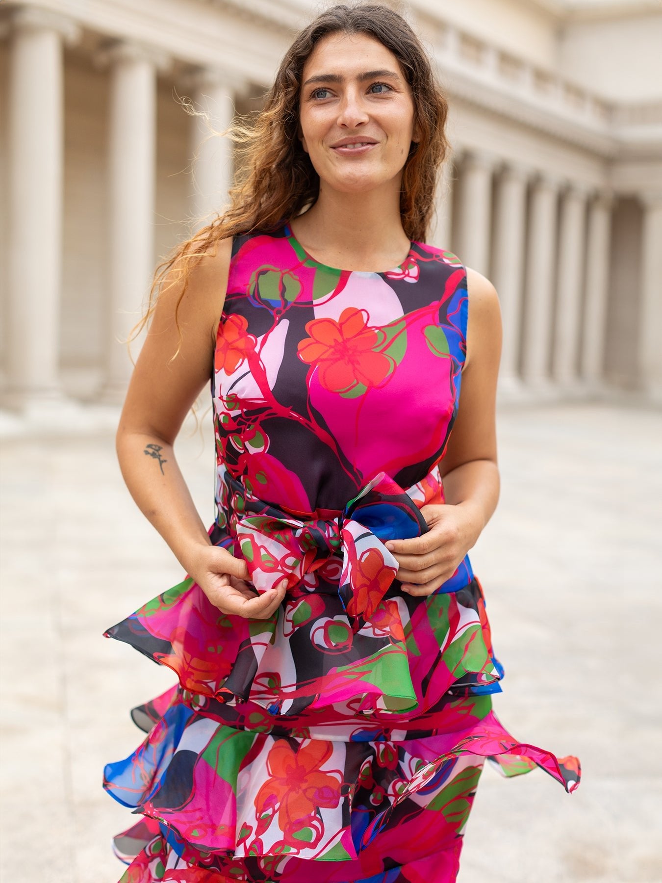 SASHA dress Plum Blossom - Lesley Evers - Dress - garden oasis pink - Shop