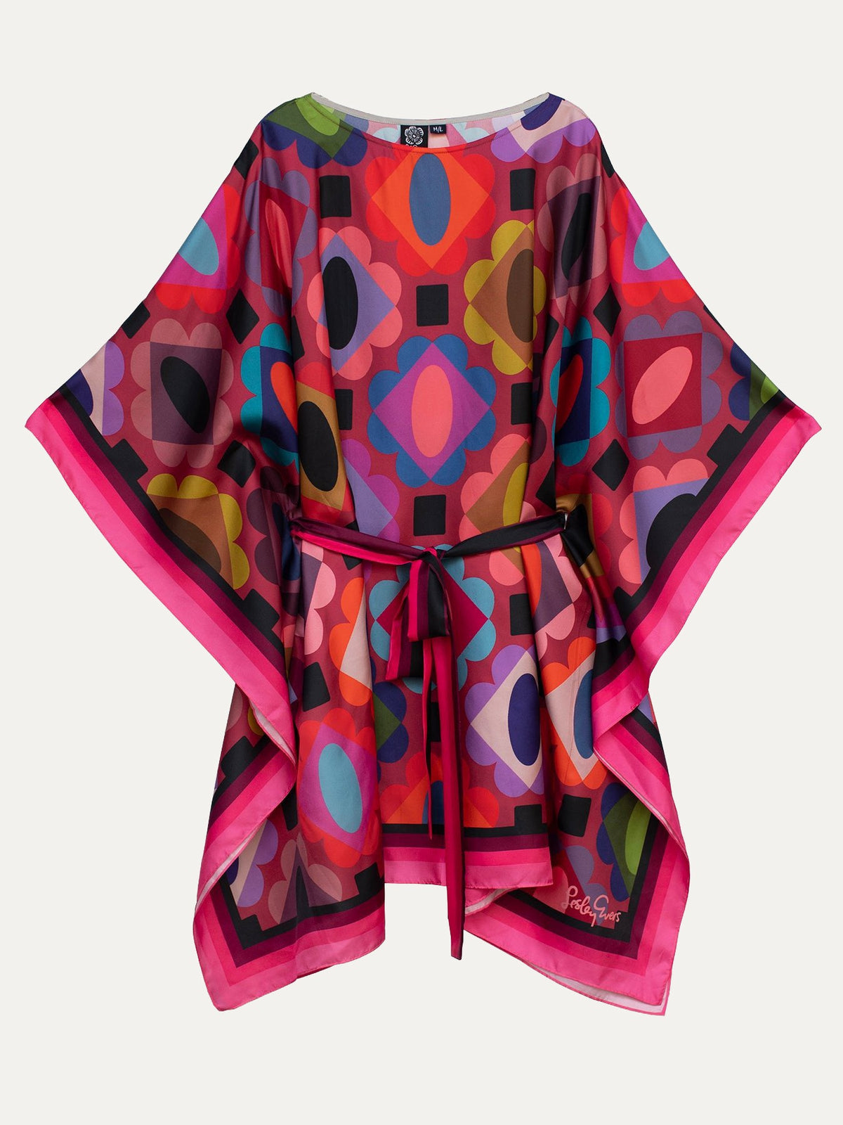 SERENA silk caftan Gems Garnet - Lesley Evers-chic silk-Gems-gems garnet