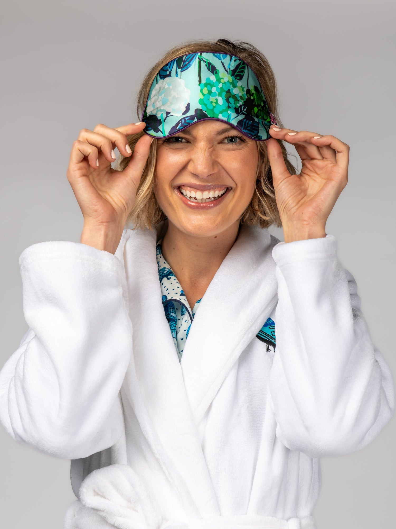 SILK EYE MASK Hydrangea Blue - Lesley Evers-23blueset-Accessories-accessory