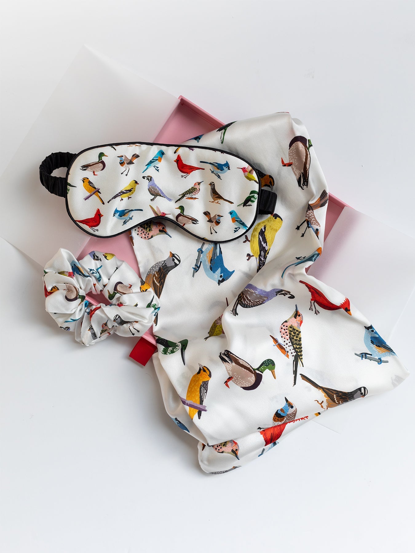 SILK SLEEP SET Birds - Lesley Evers - 23blueset - Accessories - accessory