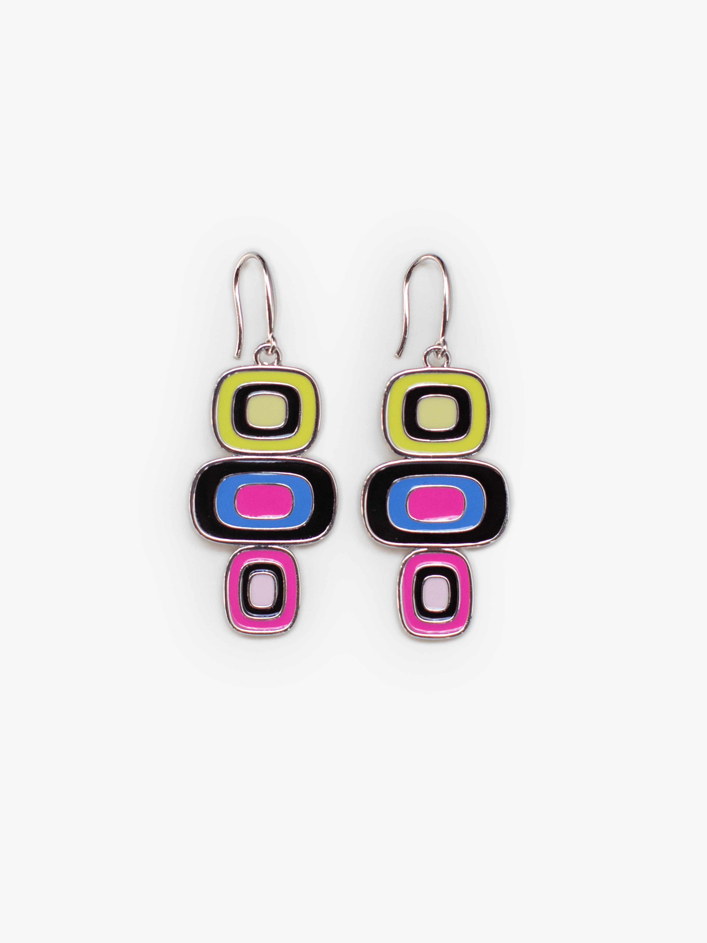 Silver Pebble Earrings Passionflower - Lesley Evers - Accessories - accessory - pebble