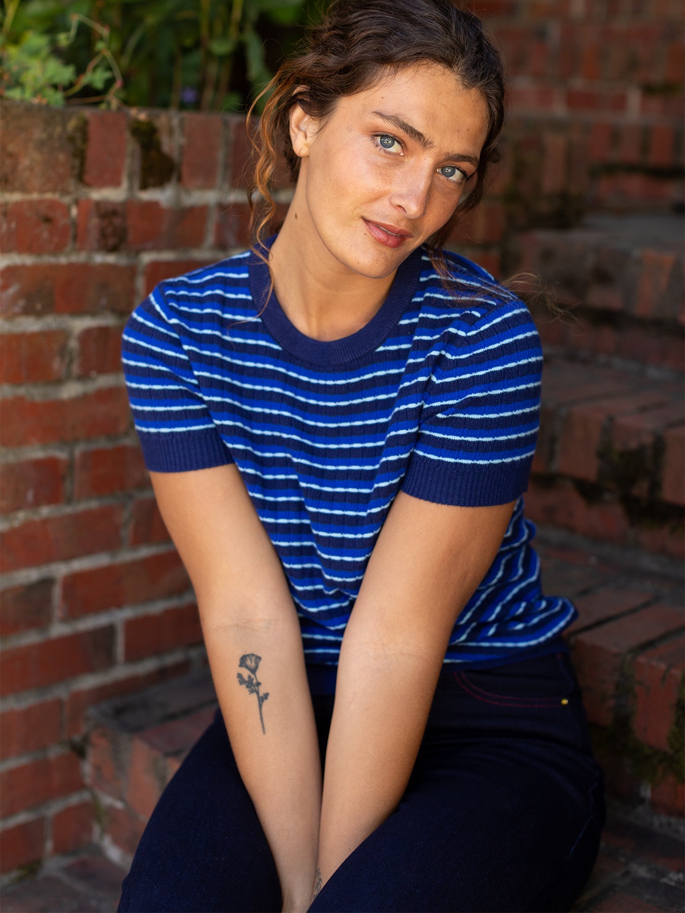 SKYLAR knit top Blue - Lesley Evers - knit - knitwear - Shop