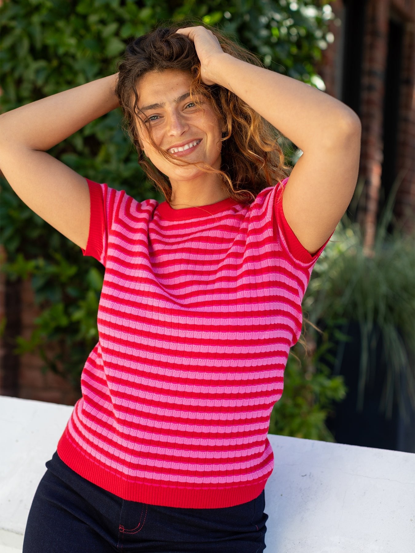 SKYLAR knit top Pink - Lesley Evers - knit - knitwear - Shop