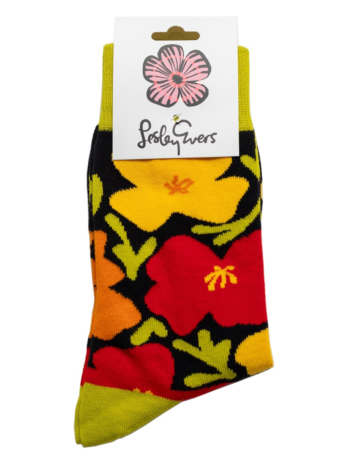 SOCKS Poppies - Lesley Evers - 23 - HG100 - W3 - 23pinkrobeset - colorful socks