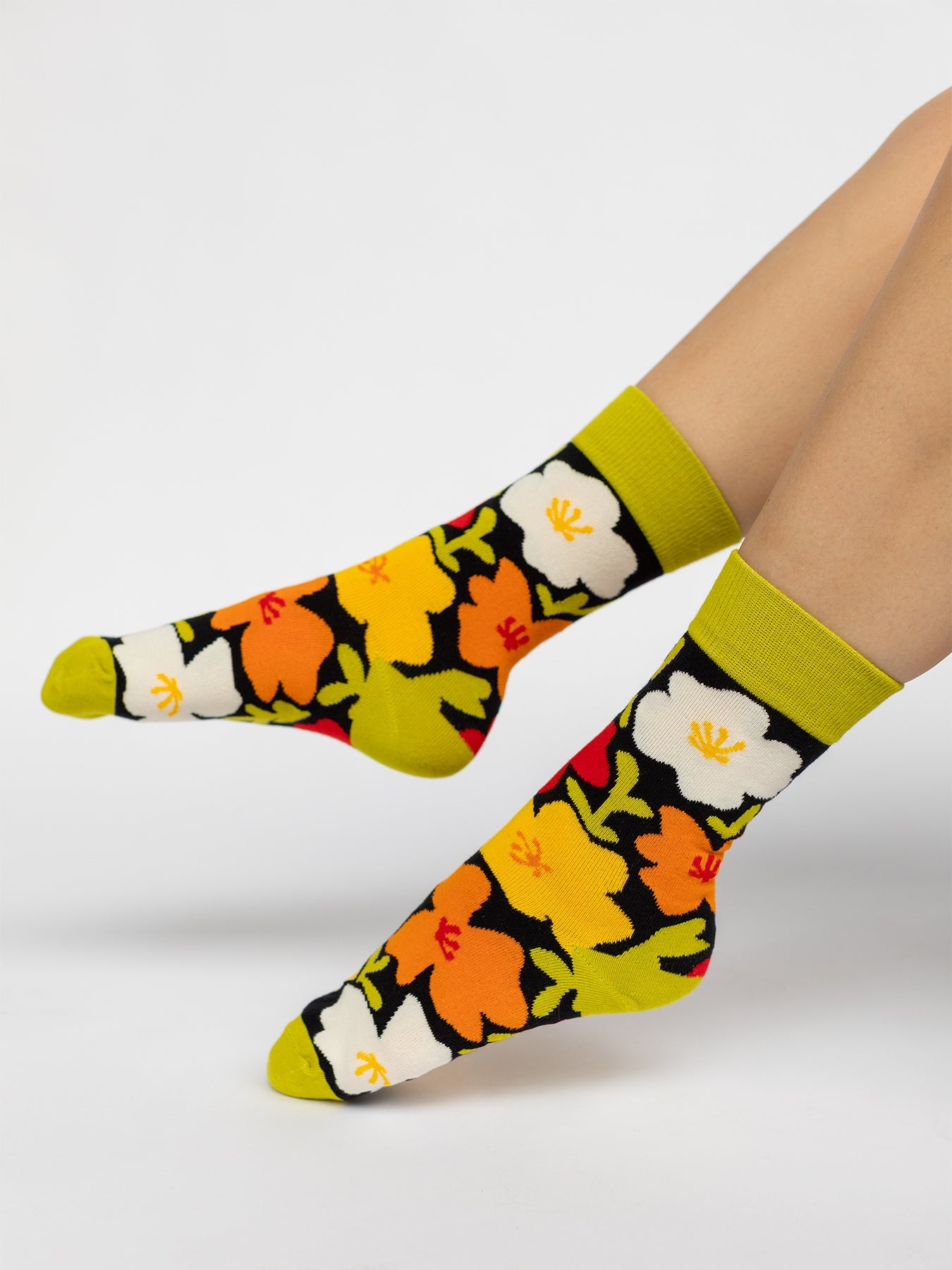 SOCKS Poppies - Lesley Evers - 23 - HG100 - W3 - 23pinkrobeset - colorful socks