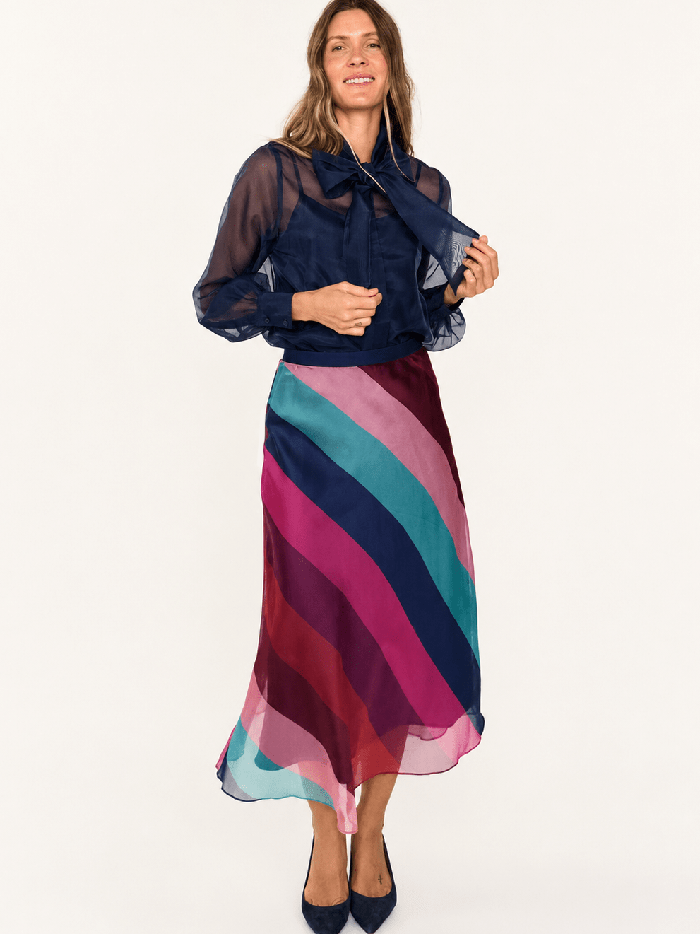 SOPHIE skirt Jewel Stripe - Lesley Evers-Bottoms-Shop-Shop/All Products