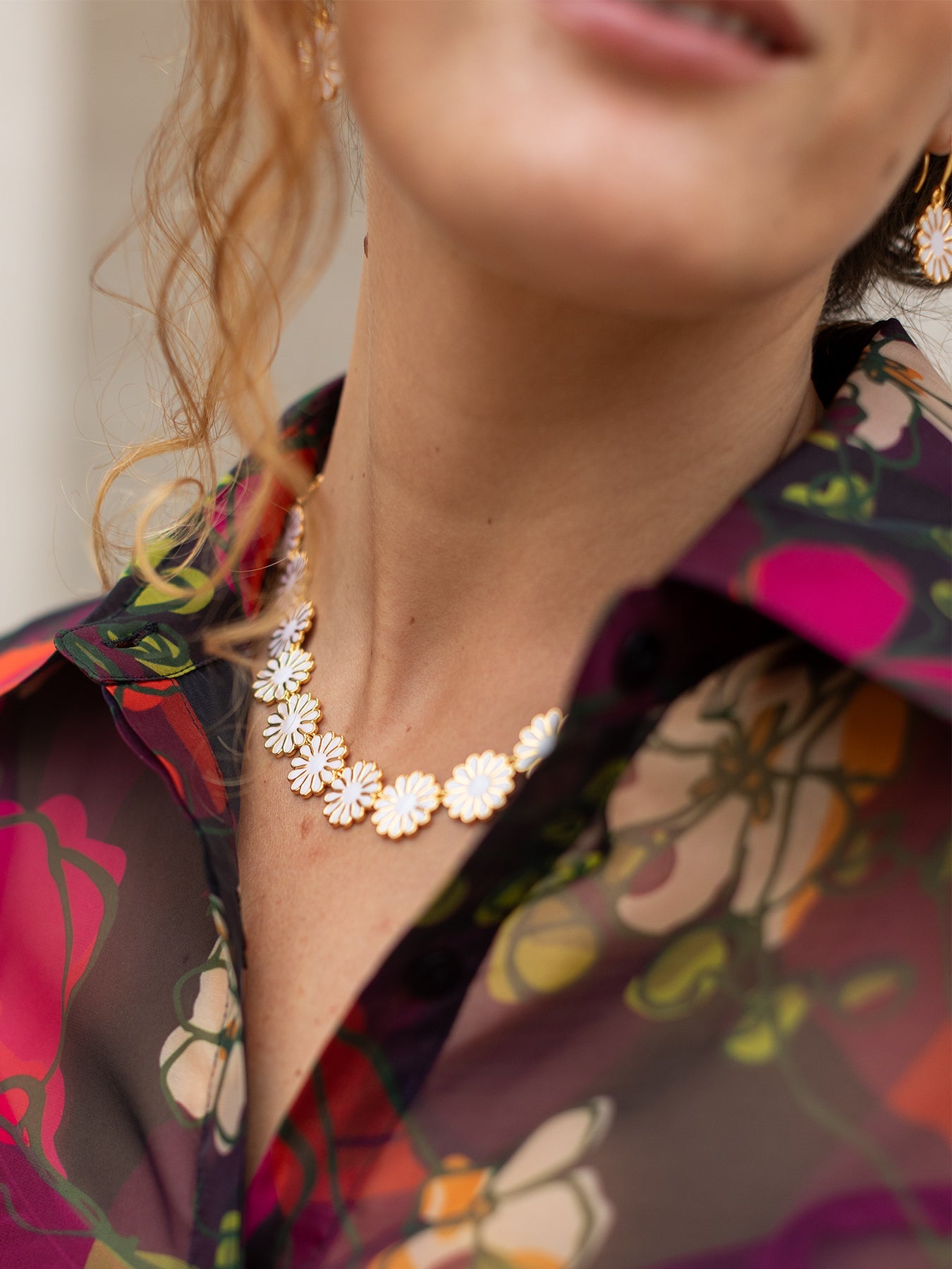 Spritz Necklace and Earrings Set Ivory - Lesley Evers - Accessories - accessory - pebble