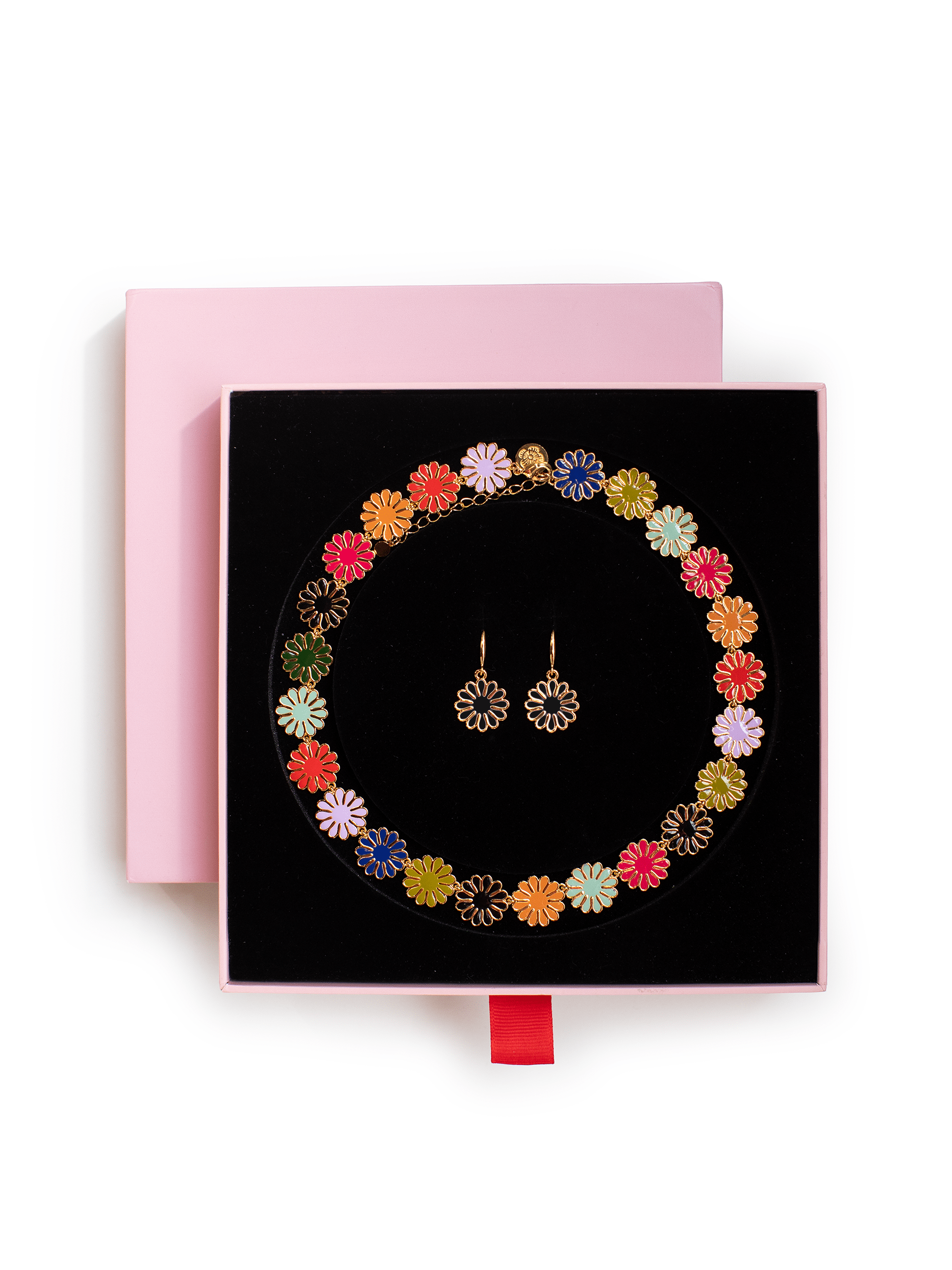 Spritz Necklace and Earrings Set Multi - Lesley Evers - Accessories - accessory - pebble