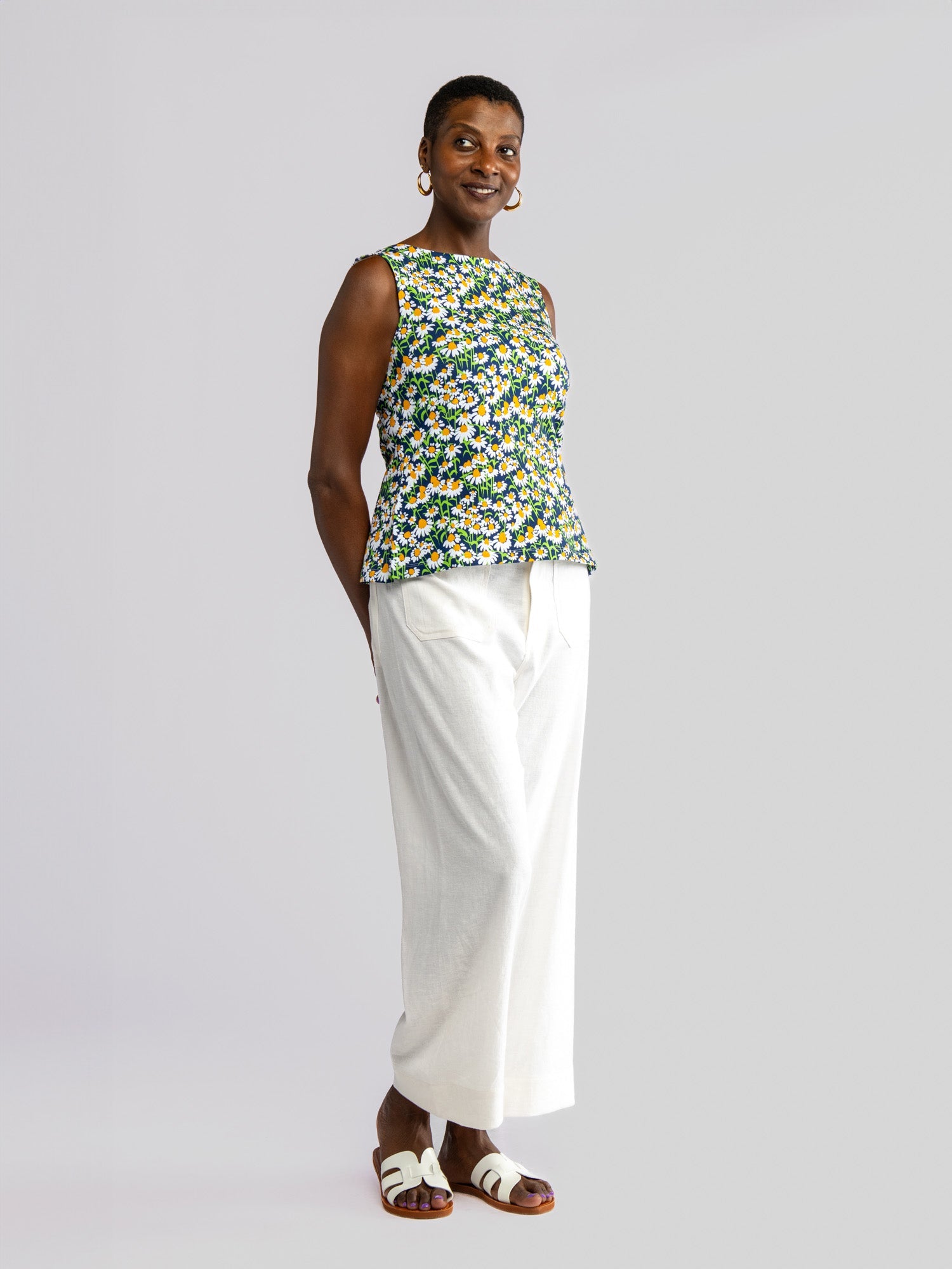 STELLA top Echinacea Navy - Lesley Evers-Best Seller-loop tile-New Arrivals