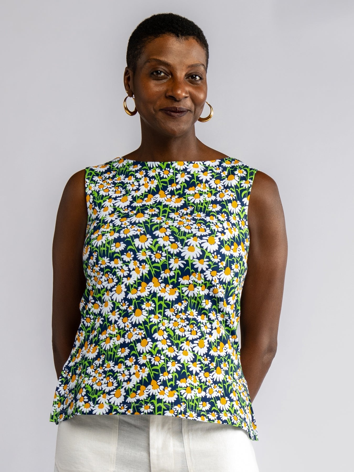 STELLA top Echinacea Navy - Lesley Evers-Best Seller-loop tile-New Arrivals