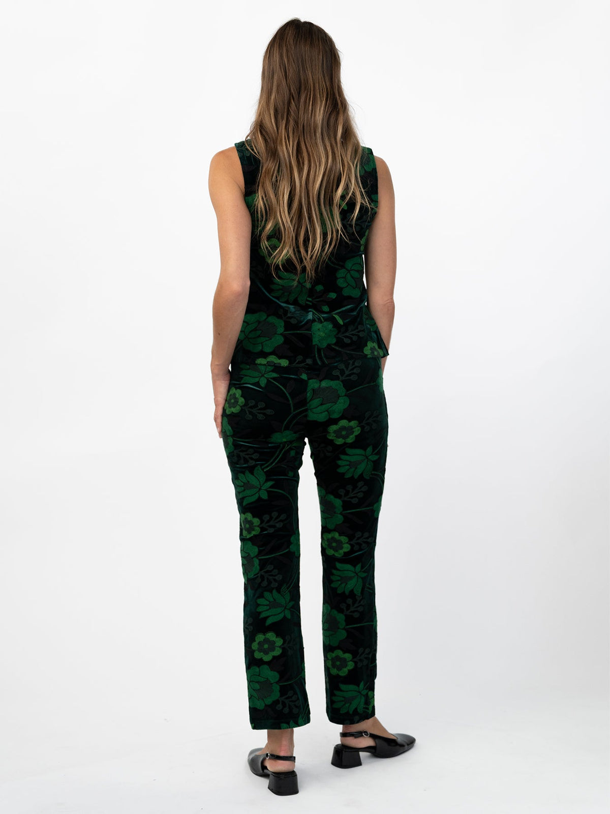 STELLA top Embroidered Velvet Green - Lesley Evers-Best Seller-new-New Arrivals