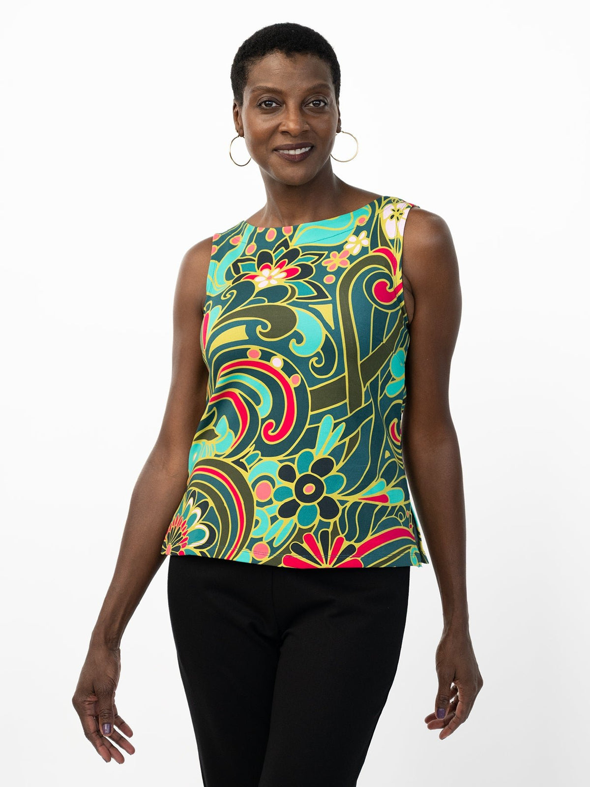 STELLA top Flowerland Green - Lesley Evers-Best Seller-jubilee-New Arrivals