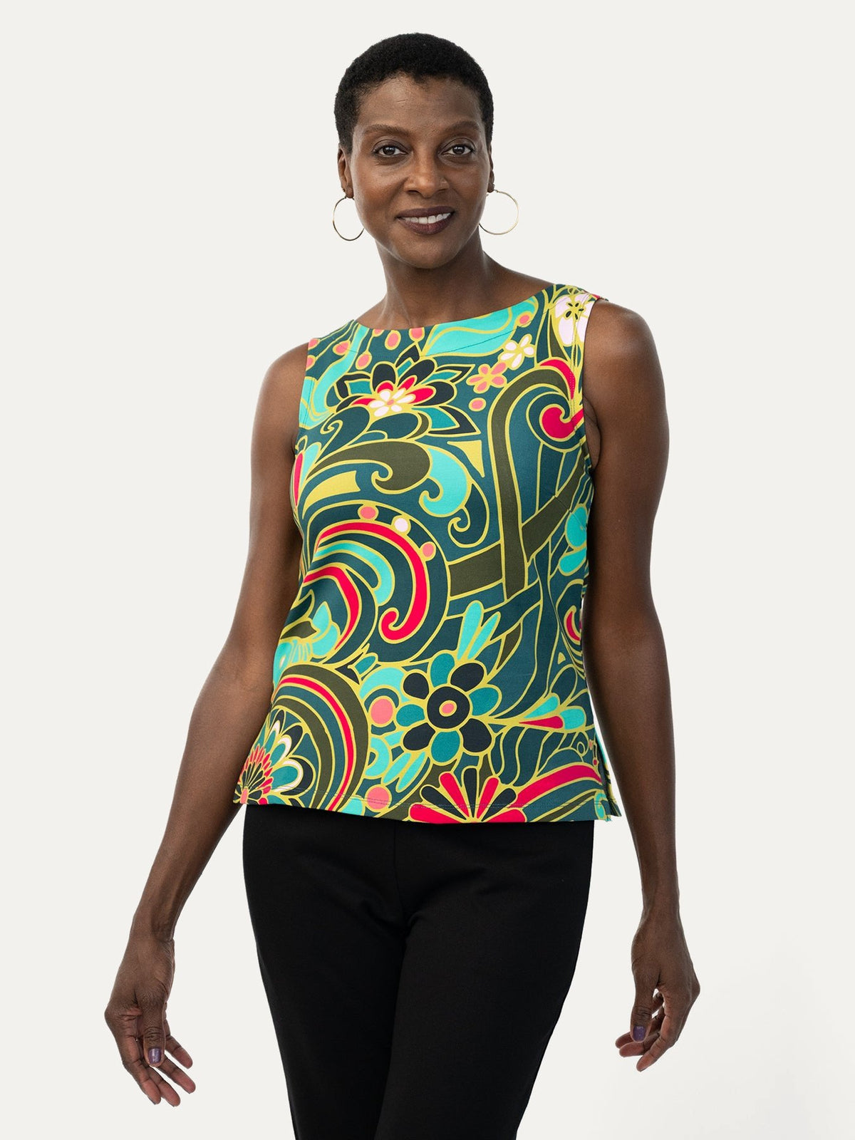 STELLA top Flowerland Green - Lesley Evers-Best Seller-jubilee-New Arrivals