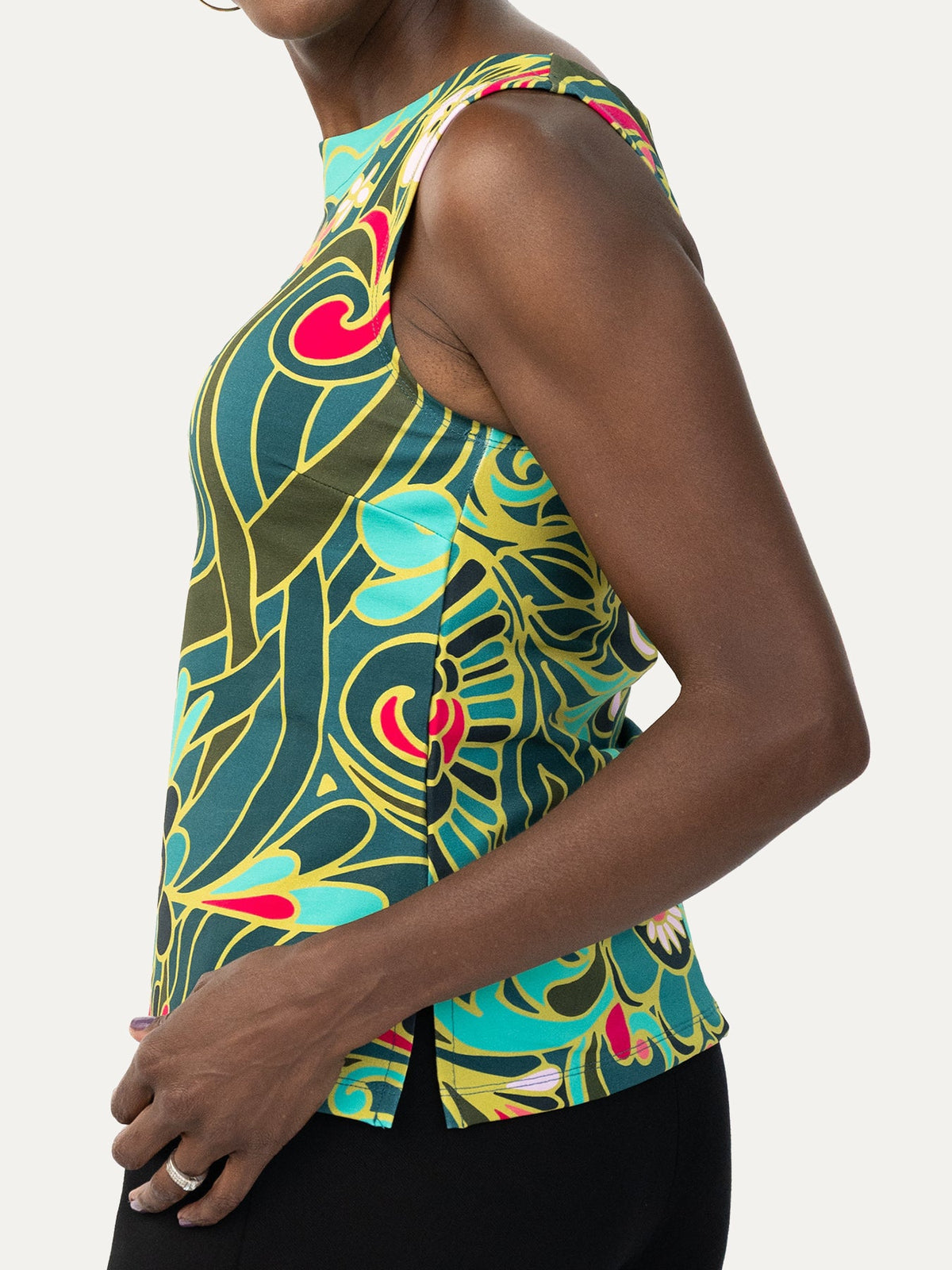 STELLA top Flowerland Green - Lesley Evers-Best Seller-jubilee-New Arrivals