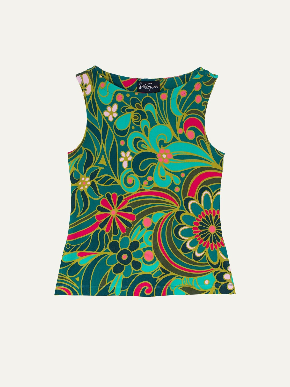 STELLA top Flowerland Green - Lesley Evers-Best Seller-jubilee-New Arrivals