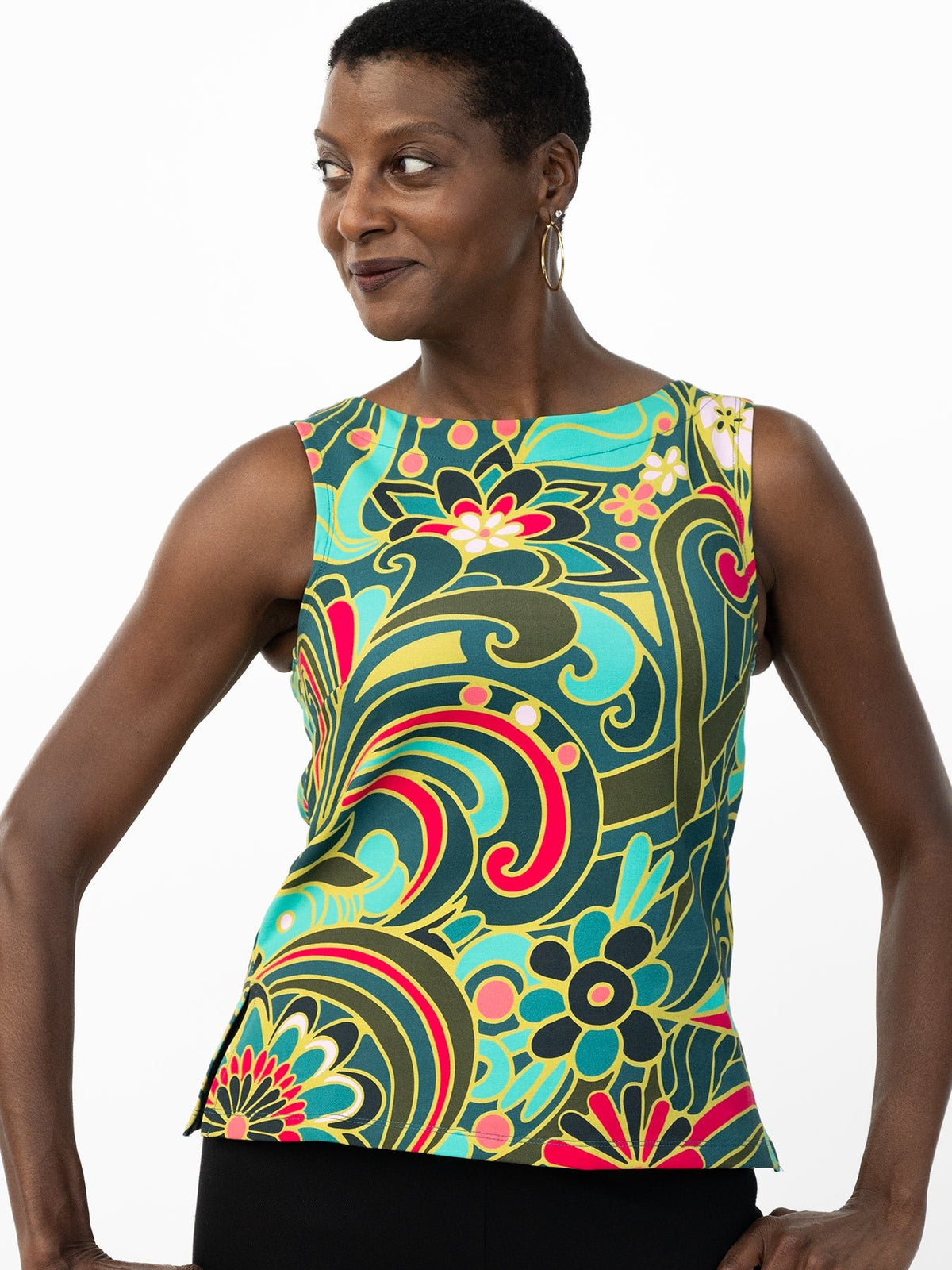 STELLA top Flowerland Green - Lesley Evers-Best Seller-jubilee-New Arrivals