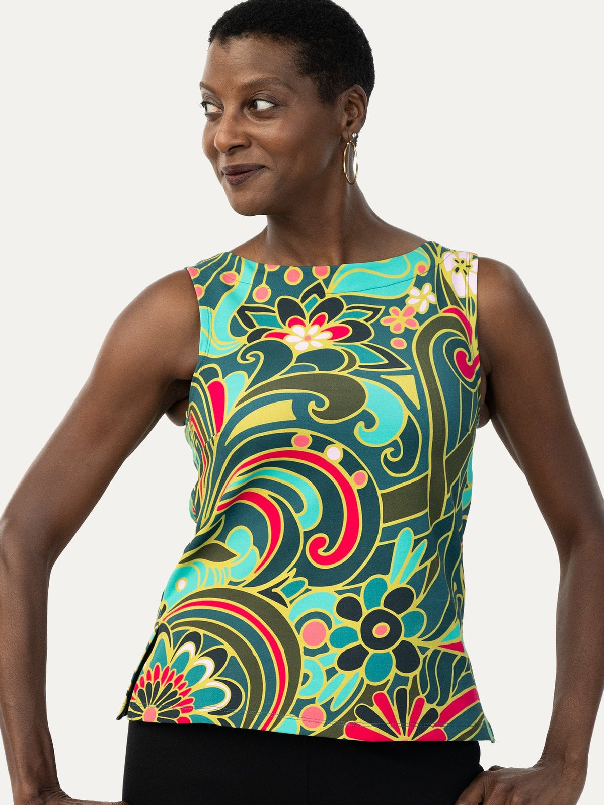 STELLA top Flowerland Green - Lesley Evers-Best Seller-jubilee-New Arrivals