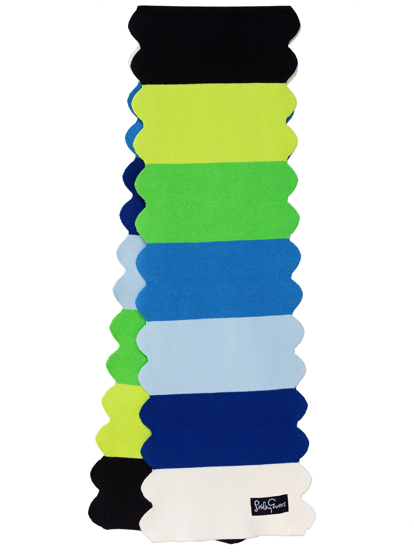 STEVIE scarf Seabreeze Stripe - Lesley Evers - Accessories - scallop - scallops