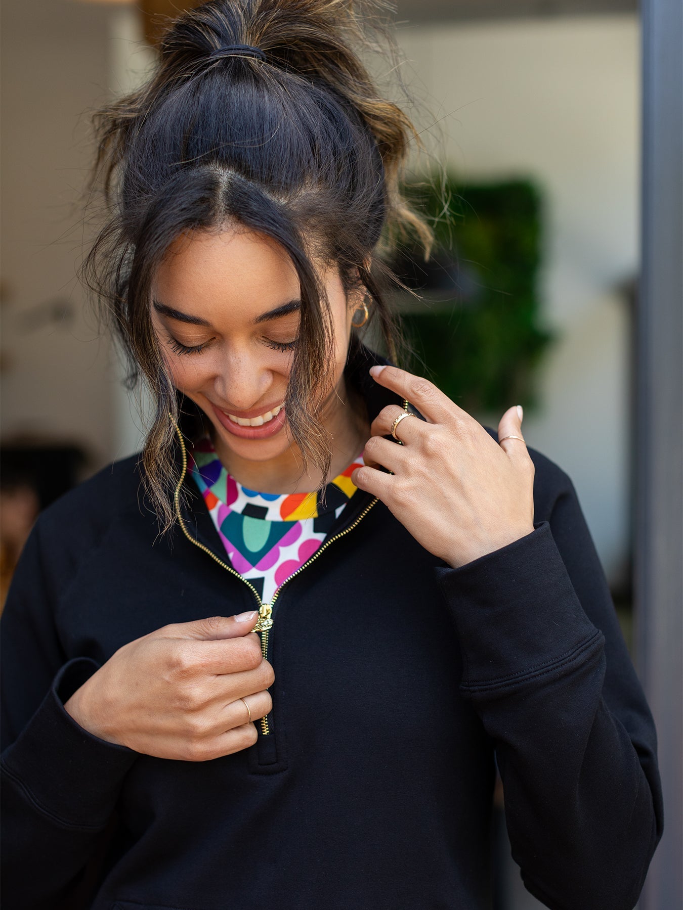 SYDNEY pullover Black - Lesley Evers - pickleball collection - Shop - Shop/All Products