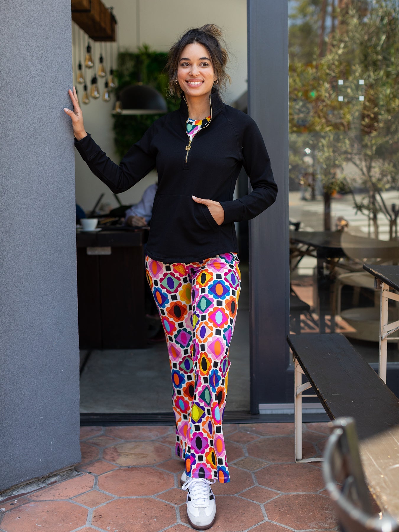 SYDNEY pullover Black - Lesley Evers - pickleball collection - Shop - Shop/All Products