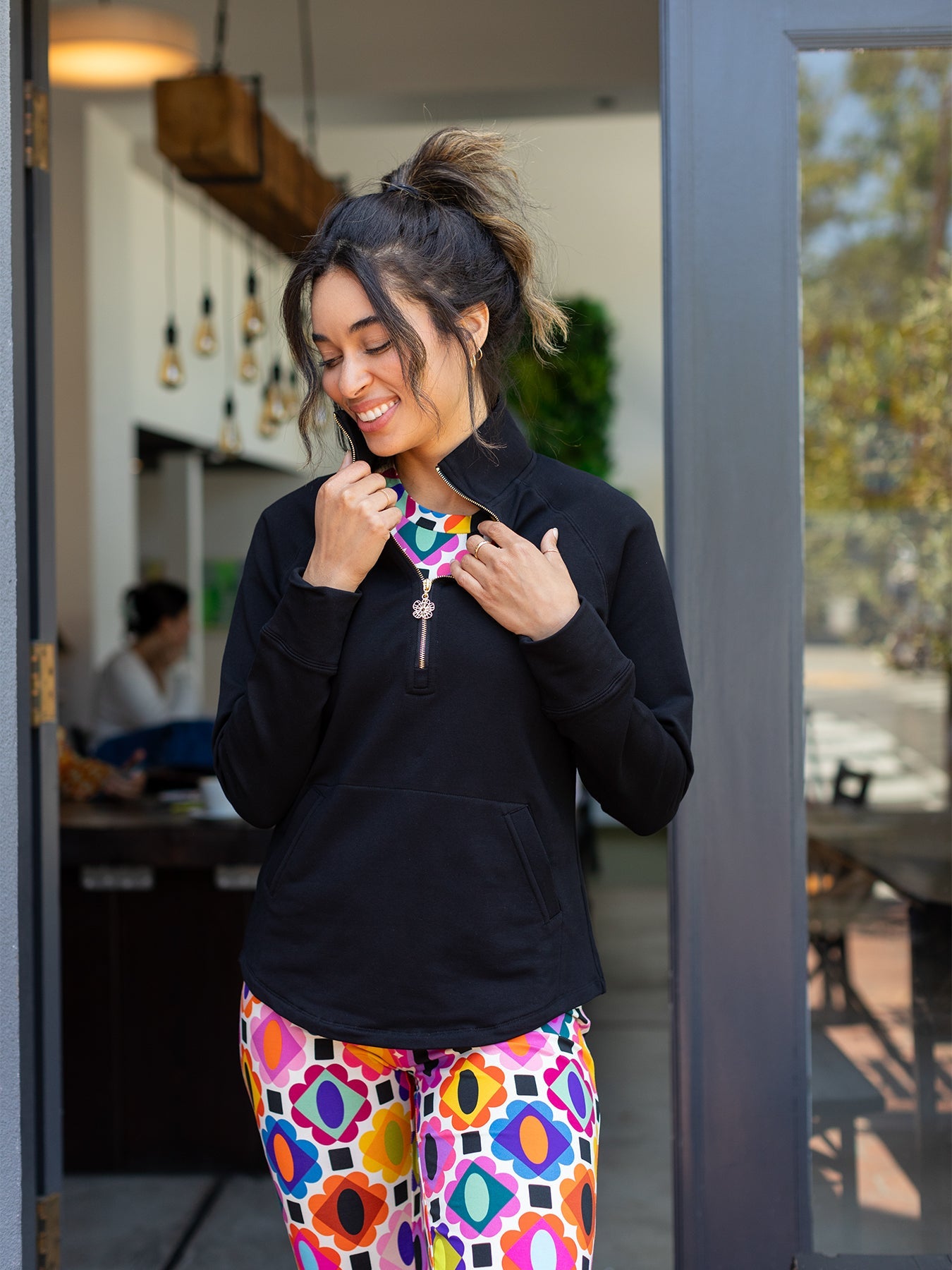 SYDNEY pullover Black - Lesley Evers - pickleball collection - Shop - Shop/All Products