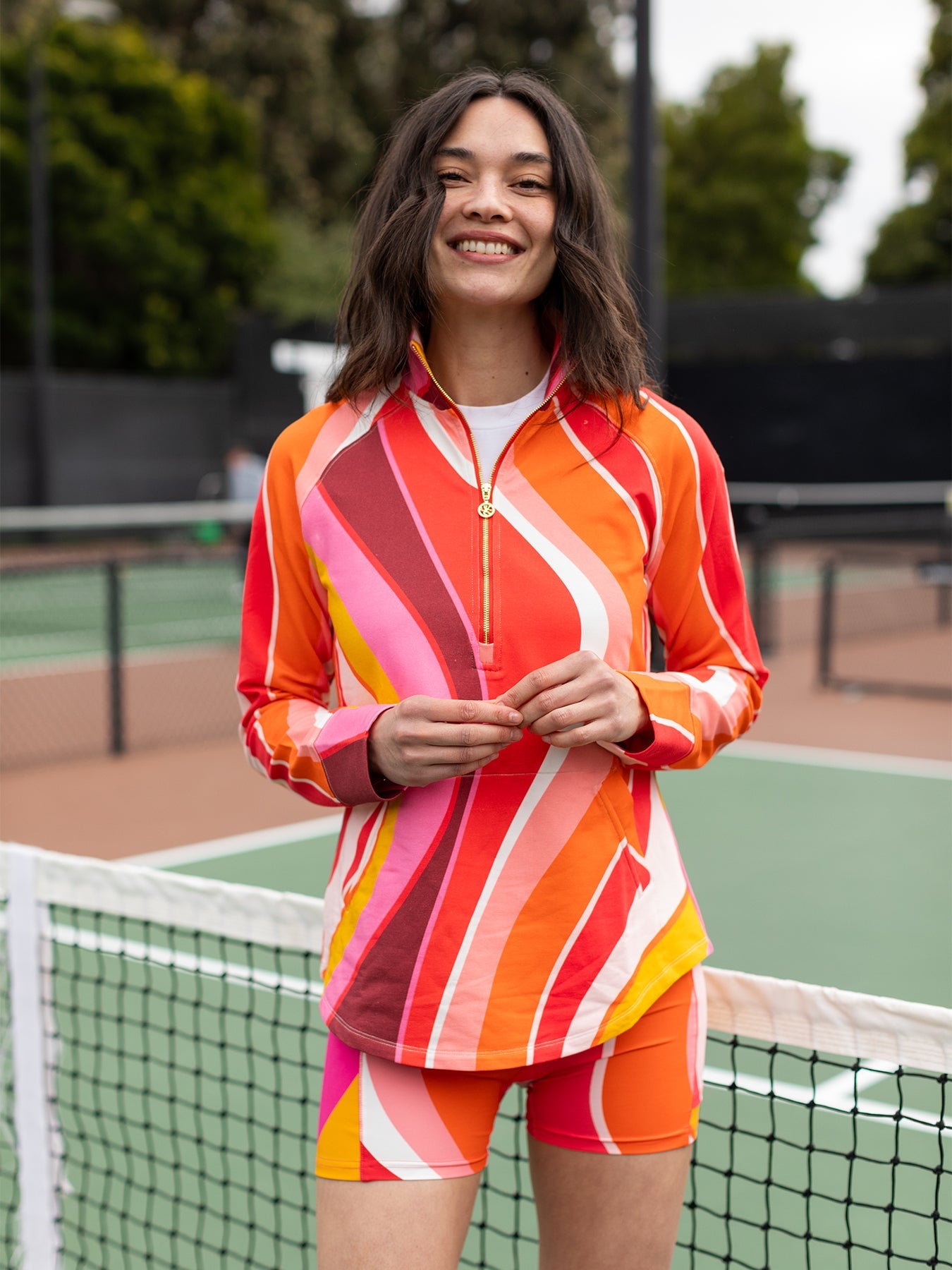 SYDNEY pullover Pink Wave - Lesley Evers - pickleball collection - Shop - Shop/All Products