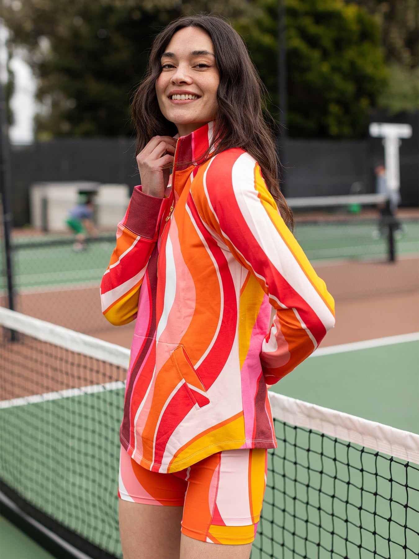 SYDNEY pullover Pink Wave - Lesley Evers - pickleball collection - Shop - Shop/All Products